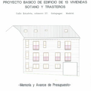 Terreno en c/ Estafeta 27, GALAPAGAR. Con Proyecto para 13 viviendas. 750.000€